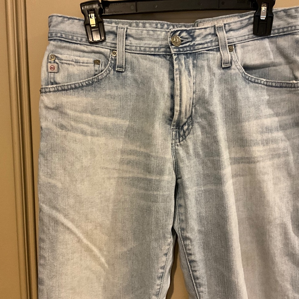 AG Everett Slim Straight Jeans Light Blue Faded Denim Size 31 33 W31 L33 31R - Picture 3 of 8